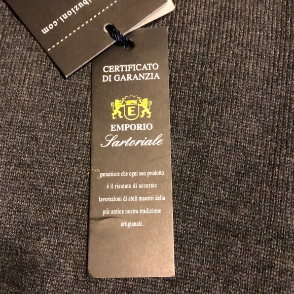 Emporio Sartoriale gray Capri zip sweater XL NWT - Picture 9 of 13